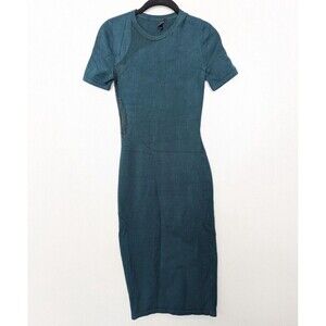 Cushnie Et Ochs Dress Womens Size XS Green Mesh Bodycon‎ Midi Cocktail Designer
